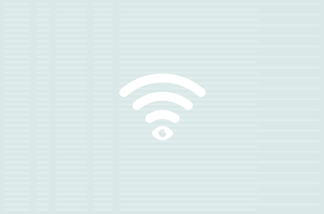 Wi-Fi symbol with an eye.