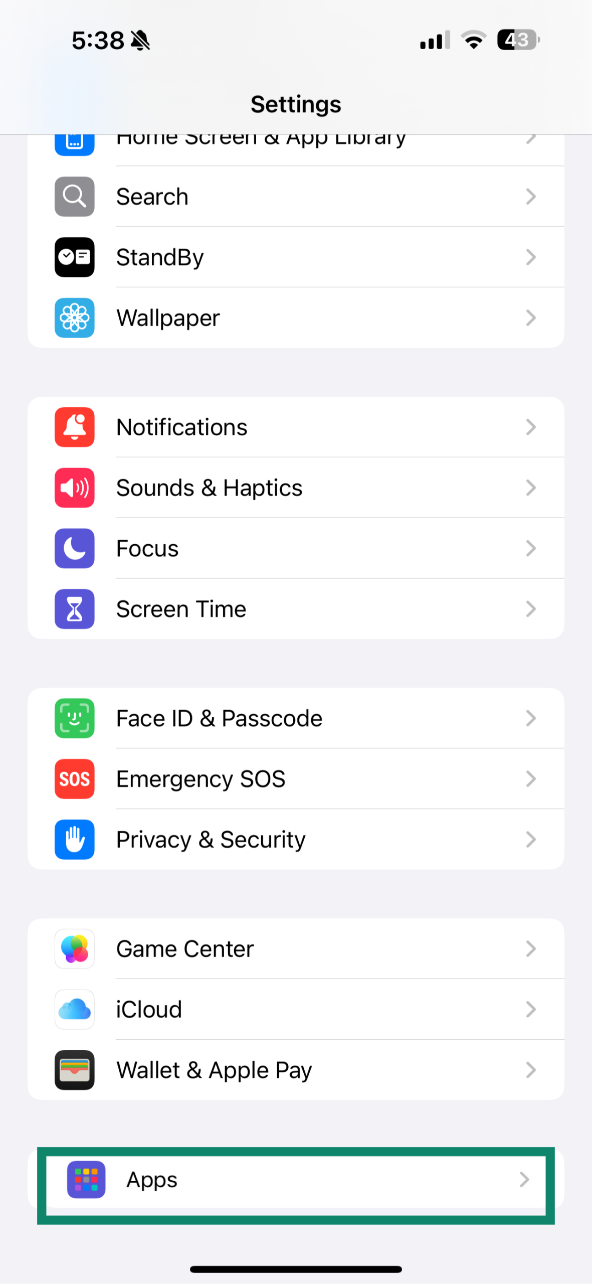 iPhone home screen showing Settings app and Privacy & Security section in iOS Settings.