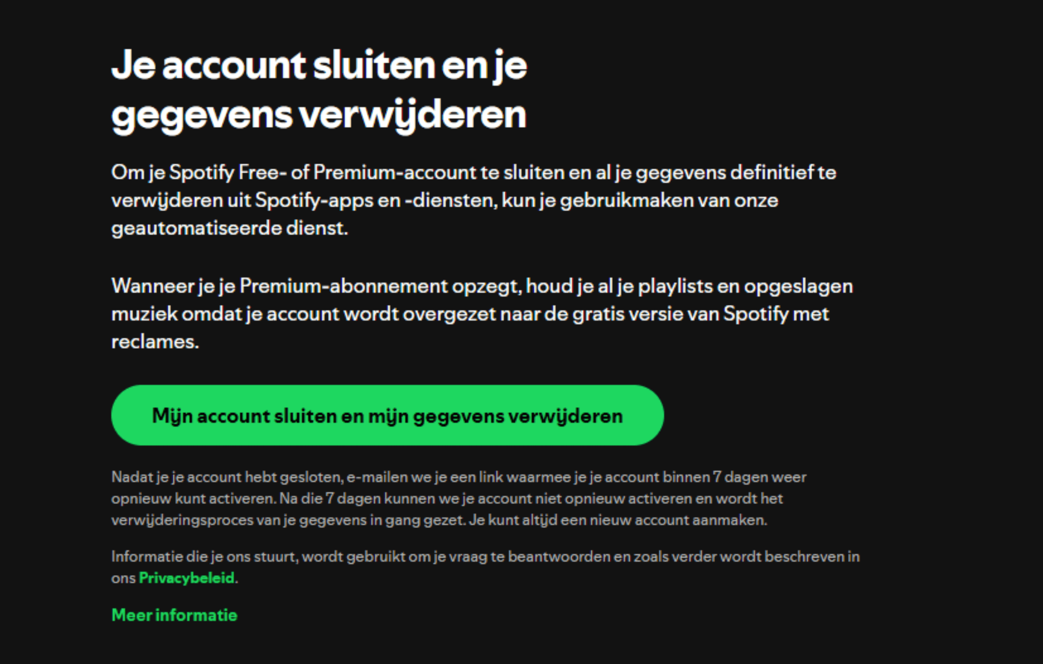 Visit The Account Closure Page Nl
