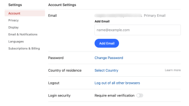 Adding another email address to a Quora account.