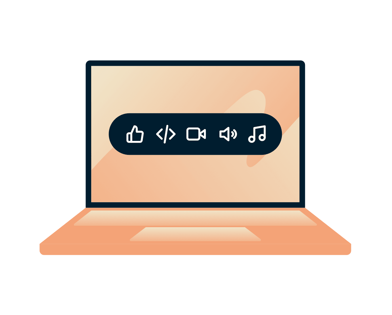 Дивіться будь-який контент: перегляд фільму та прослуховування музики на ноутбуці.