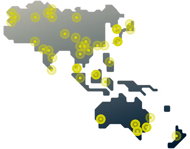 Verbind met tientallen serverlocaties in Pacifisch Azië met het enorme wereldwijde netwerk van ExpressVPN.