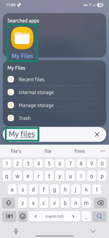File manager app on Android.