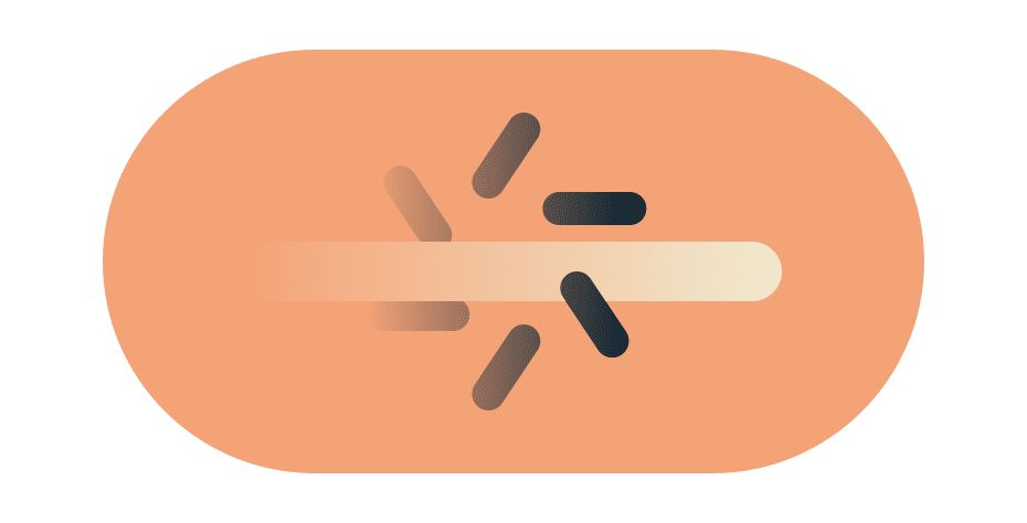 Passe o gesto pelo ícone de buffering para ilustrar como passar por uma conexão de internet asfixiada.