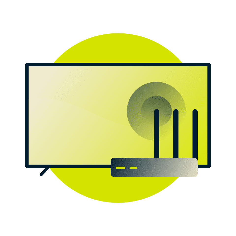 Anslut smart-TV:n till en VPN-aktiverad router.