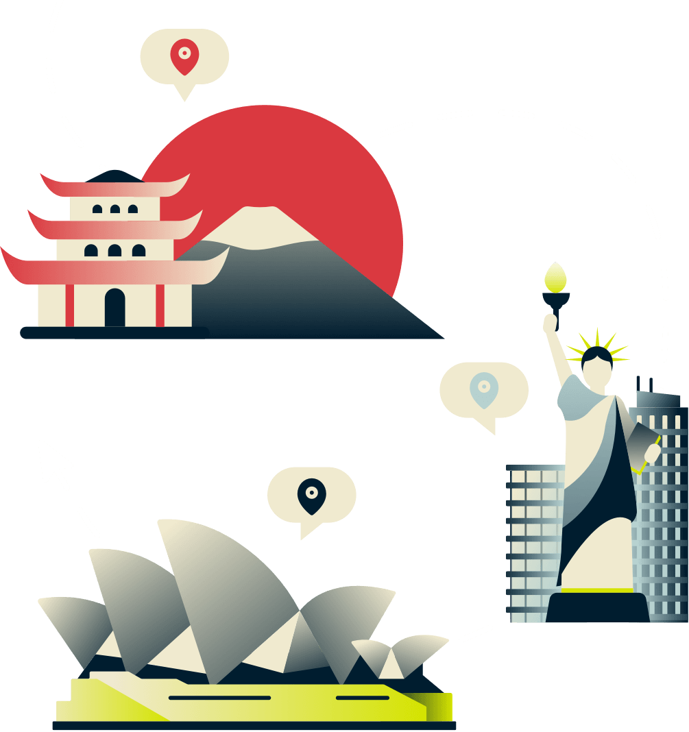 الصورة الأمامية لخوادم VPN